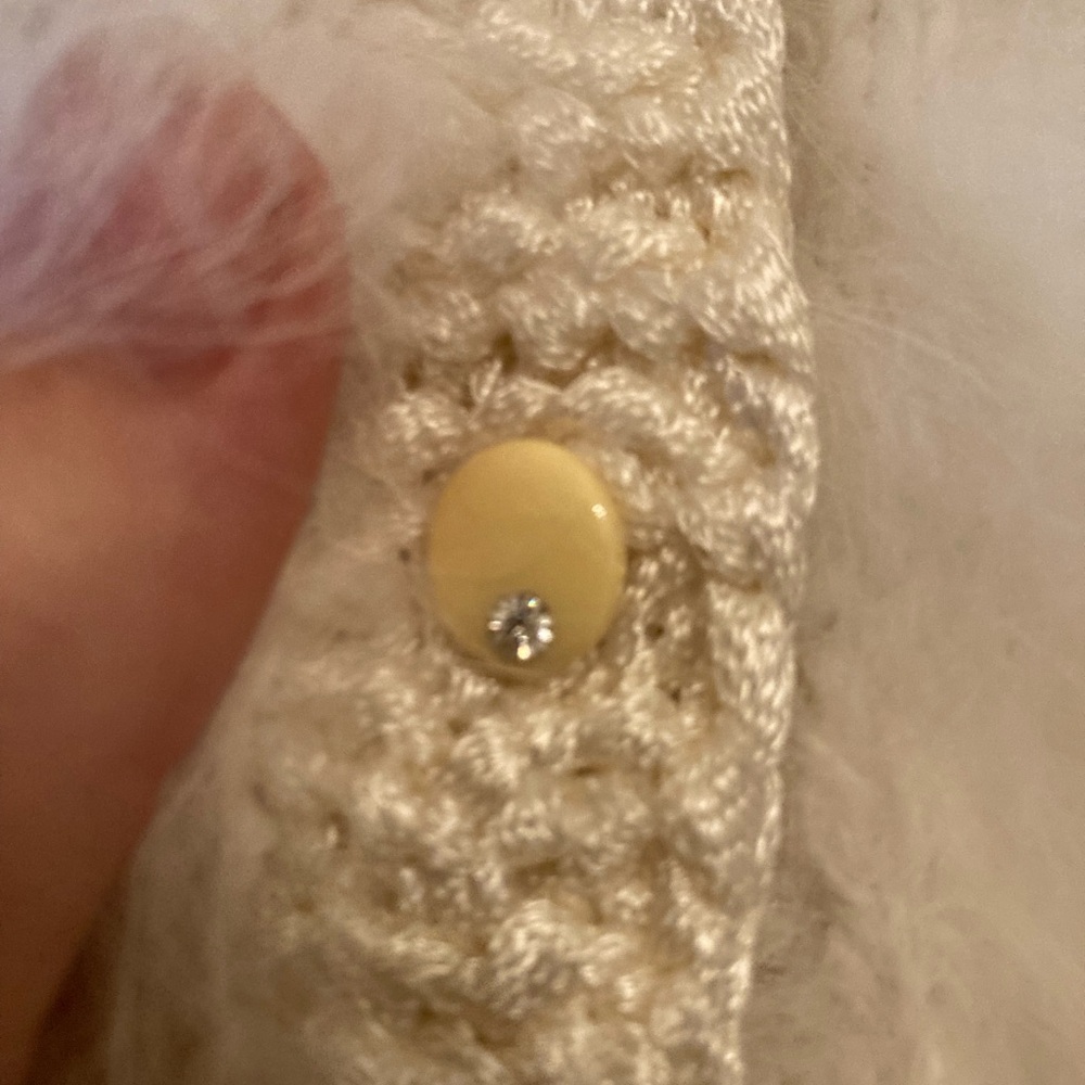 Valentina Cream Wool Cardigan - Picture 2 of 5